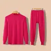 Conjunto de ropa interior térmica de otoño para hombre de la marca Source, algodón puro, fino, cálido, cuello redondo, talla grande, para mediana edad y mayores, venta al por mayor y entrega directa