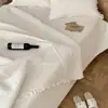 Colcha minimalista y cómoda estilo coreano lavada, colcha acolchada de una sola pieza, juego de tres piezas, manta para sofá de oficina y aire acondicionado