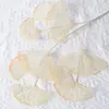 Flores Artificiais Folhas de Ginkgo de 3 Pontas e 5 Pontas Leque Dourado Flores Artificiais de Casamento Guia de Casamento Arranjo de Flores Decorativo Flores Artificiais