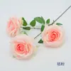 Simulação de Rosa Curling de 3 Cabeças Ramo Único Decoração de Palco de Feriado Layout de Cena de Casamento Arranjo de Flores de Mesa de Sala de Conferência