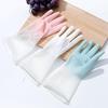 Guantes delgados de goma impermeables para lavar platos de primavera y verano, de hadas bicolor, para limpieza de cocina y baño, de látex para lavar ropa