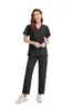 Conjunto de Uniforme Médico para Mujer - Top de Cuello en V y Pantalones de Pierna Recta, Uniforme de Trabajo Unisex, Uniforme Quirúrgico Ajustado, Pijama de Hospital, Varios Colores
