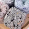 Pontos coloridos celebridade da internet gradiente mohair gorro colorido mohair tricotado à mão oco seda mohair bola de lã