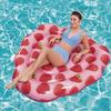 Sofá inflable de agua con doble fila flotante y forma de cisne sandía para tomar el sol, colchón inflable reclinable, colchoneta de playa, anillo de natación