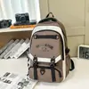 Mochila Nueva de Moda Transfronteriza Genial Gran Capacidad para Hombre Color Contrastante Versátil Mochila Escolar para Estudiante de Secundaria y Preparatoria Mochila Casual para Mujer