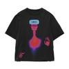 Camiseta holgada de algodón unisex con estampado de moda urbana oscura estilo Harajuku retro americano Y2K de verano