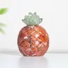 Adornos de Piña Dorada de Resina Rellena de Cristal Natural Mascota Fresca y Linda Decoraciones de Escritorio de Escritorio