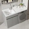 Gabinete de lavandería para balcón con fregadero integrado y tabla de lavar, gabinete para lavadora de carga frontal, combinación de gabinetes de baño, venta al por mayor de fábrica