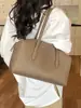 Bolso Bandolera Minimalista Transfronterizo de Cuero con Textura Color Sólido, Bolso de Hombro Delgado Versátil de Cuero Suave Gran Capacidad para Mujer