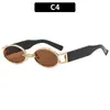 Gafas de Sol Retro Europeas y Americanas de Estilo Nuevo de Moda con Montura Pequeña Estilo Callejero Versátiles de Gama Alta Lisas Gafas de Influencer