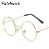 Nuevos Anteojos Metálicos Divertidos para Bebé Vintage para Niño y Niña, Modernos, Personalizados, Redondos, de Montura Pequeña, de Moda, Lentes Planos para Niños