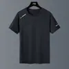2026 Verão Outdoor Secagem Rápida Roupa Seda de Gelo Camiseta de Manga Curta Masculina Roupa Fitness Elástica Respirável Casual Corrida Roupa Esportiva