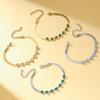 Pulsera para Mujer Estilo Japonés-Coreano Elegante Nueva Pulsera de Amor Esmeralda Moda Pulsera de Zirconia Pulsera con Sentido de Diseño Nicho