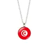 Copa del Mundo de Comercio Exterior 32 Países Collar con Bandera Colgante de Balón de Fútbol Collar para Hombres y Mujeres Cadena para Suéter Joyería Venta al por Mayor