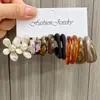 Set de Pendientes de Aro de Moda Transfronterizos Europeos y Americanos para Mujer, Versátiles y Elegantes, Pendientes de Moda Estilo Ins al por Mayor