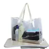 Bolsa Tote de Gran Capacidad, Neceser Transparente Impermeable de PVC, Bolsa de Playa para Estudiantes, Bolsa de Compras de Viaje Portátil, Bolsa de Almacenamiento