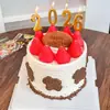 Decoração de Bolo de Ano Novo Feliz 2026, Toppers para Biscoitos, Fique Rico Logo, Moedas de Ouro, Cavalinho, Velas Douradas Número Inserções
