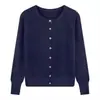 Chaqueta corta de estilo moderno y suave, perfecta como capa base, con un diseño único y un toque de atractivo nicho.; cárdigan de punto con pelo de mapache para mujer de otoño e invierno