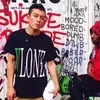 Camiseta de Manga Corta Big V Chao Brand Reflective Smoke Angel FRIENDS Edison Chen Yibo Wang Chao High Street VLONE Big V