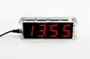 Kit para Hacer Reloj Digital 51 Microcontrolador Capacitación Práctica Piezas Desmontadas Reloj Electrónico DIY Caja Transparente CAI082