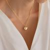 Collar con colgante de amor de moda transfronteriza de Europa y Estados Unidos, cadena de clip de papel explosión de Amazon, minimalista versátil, cadena para clavícula para mujer