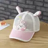 Boné de Baseball Infantil com Orelhas de Animal para Proteção Solar, Verão com Malha Respirável, Novo Boné Fino de Sombreamento para Meninos e Meninas