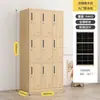 Armario para Empleados Dormitorio Armario de Ropa Armario de Acero Madera Granulada Baño Gabinete de Hierro Gabinete de Almacenamiento para Bolsa de Gimnasio con Cerradura