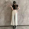Calça de Caminhada Feminina com Resfriamento a Ar 2026 Verão Petite Reta Justa Calça de Moletom Emagrecedora Versátil Casual