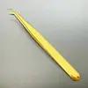 Pinzas para Pestañas con Patrón de Pez Color Espejo Pinza de Pluma Dorada Pinzas de Delfín Pinzas de Flor Pinzas para Pestañas