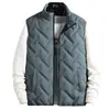 Chaleco de algodón para hombre, chaleco moderno 2023, nuevo para otoño e invierno, ropa cálida, chaleco de trabajo liso para hombre