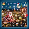 Decoraciones Navideñas de Amazon Transfronterizas Copo de Nieve Reno Pegatinas de Vidrio de Dibujos Animados de Ensueño Papá Noel Pegatinas Estáticas