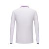 Camisa Polo Blanca de Manga Larga con Cuello de Borde de Color Bordado Tuanding con Logo Impreso, Tacto de Fibra de Bambú, Algodón, Solapa