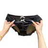 Roupas Íntimas de Renda Feminina Luxo Leve Cetim Sexy Puro Desejo Renda Doce com Acabamento Calcinhas de Cintura Média Femininas Atacado