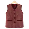 Elegante Colete de Outono/Inverno para Avó Roupa Exterior para Meia-Idade e Idosos Roupa Tang Capa para Ombros Feminina Mãe Colete Espessado com Veludo Roupa para Senhora Idosa