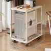 Soporte para computadora de escritorio, base para gabinete de juegos de dormitorio móvil, carrito de almacenamiento integrado para impresora, estante de almacenamiento