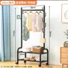 Secador de roupas espesso de chão varanda quarto cabide de roupas secador de roupas interno casa simples estilo de poste único cabideiro