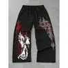 Ventas Directas de Fábrica Wish Comercio Exterior Transfronterizo Hip Hop Marca de Moda Pantalones Casuales para Hombre Sueltos Modernos Versátiles Pantalones Largos