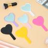 Espejo de Mano Portátil con Mango de Corazón de Plástico Espejo de Mano para Niñas Lindo Espejo Pequeño DIY Regalo de Belleza Espejo de Vestir