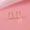 Brincos de Diamante de Design de Luxo Acessíveis em Forma de U Estilo Coreano para Mulheres Verão 2025 Novos Brincos Geométricos Brincos de Moda Personalizados