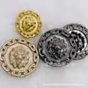 Atacado em estoque botão de metal clássico vintage borda de corrente tridimensional botão de cabeça de leão fivela de casaco fivela decorativa de suéter