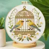 Ventas Directas de Fábrica de Kits de Materiales DIY de Bordado de Pájaros Enamorados del Lirio del Valle, Kits Semi-Terminados Hechos a Mano, Venta al por Mayor Directa de Fábrica