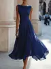 2026 Amazon Comercio Exterior Transfronterizo Sitio Independiente de Amazon Vestido Elegante de Fiesta con Escote Bardot para Vacaciones