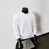 Otoño e Invierno Nuevo Estilo Textura de Piña Cuello Redondo Suéter para Hombre Pareja Moderno Holgado Color Sólido Simple Casual Versátil Prendas de Punto