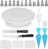 Amazon Conjunto de Prato Giratório para Bolo de 71 Peças Bico de Confeitar Saco de Confeitar Ferramenta de Confeitaria Saco de Confeitar Creme Espátula para Confeitar