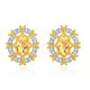 Pendientes de espato natural con incrustaciones de plata esterlina S925 para mujer, galvanoplastia bicolor, pendientes de tesoro de color de lujo transfronterizos europeos y americanos, transmisión en vivo para mujer