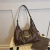 Bolsa Marrom Maillard Vintage de Nicho para Mulheres 2026 Nova Versátil para o Dia a Dia Bolsa Transversal Elegante Bolsa de Ombro/Sob o Braço