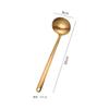 Aço Inoxidável 304 Dourado Colher de Sopa Colher para Panela Quente Colador Jateado Doméstico de Alto Valor Molde Único Concha de Sopa Conjunto de Colheres com Filtro