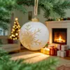 Decoraciones navideñas adornos de bola de cerámica pintada arreglo de escena de árbol de Navidad bola colgante de vidrio bola de Navidad adornos colgantes decorativos