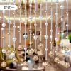 Cortina de cuentas de cristal, cortina divisoria para sala de estar, entrada, pasillo, pantalla decorativa de vidrio, cortina de baño, cortina de puerta