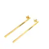 Pendientes de Tachuela de Acero Inoxidable Estilo Coreano Sencillos Chapados en Oro con Barra Recta de Personalidad para Mujer, Joyería Elegante de Estilo Geométrico en Aliexpress